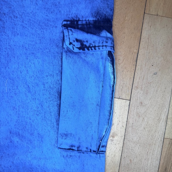 RtA High Rise Blue Cargo Jeans for Women - Picture 5 of 6